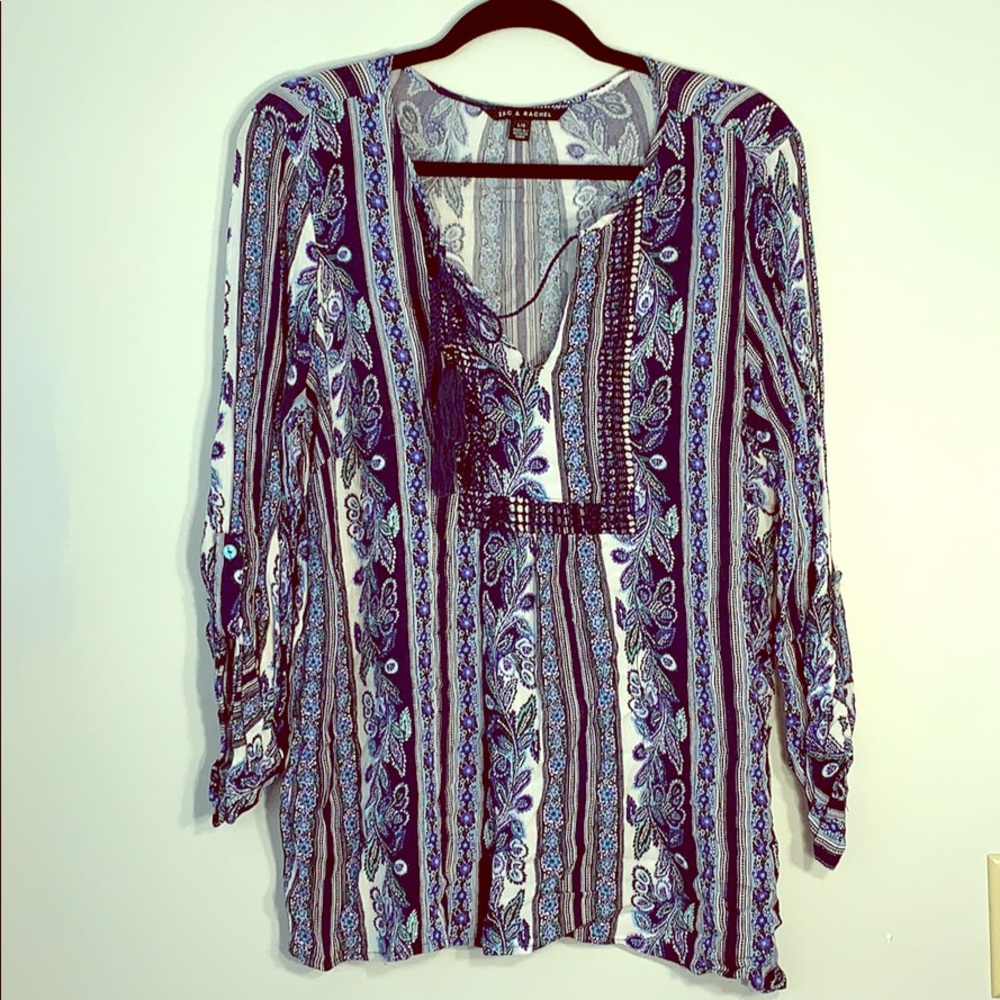 Zac & Rachel Blue Blouse Top
